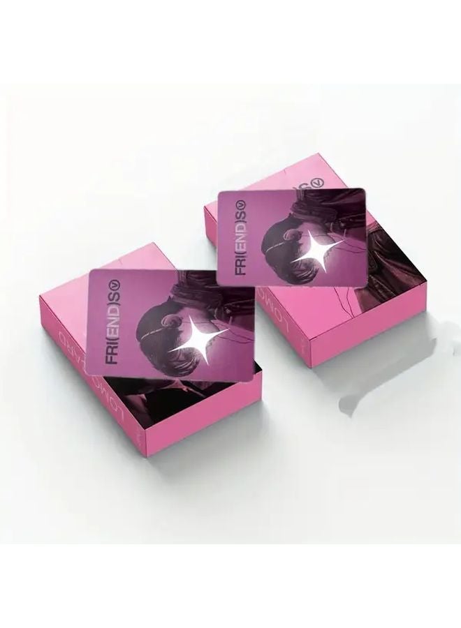 55 قطعة بطاقات لومو خشبية مطبوعة ملونًا من الوجهين، تذكارات جمع لمناسبات عيد الميلاد والتحصيل الدراسي كهدايا - Image 5