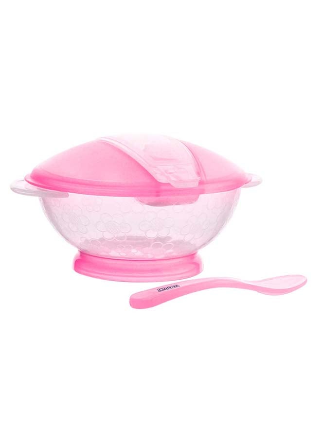 Optimal Feeding Bowl With Spoon, 4M+, Pink - Image 1