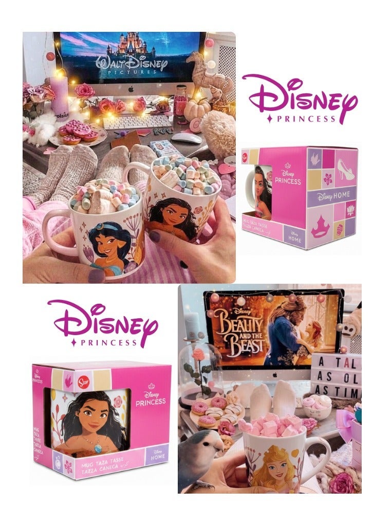 STOR Disney Mug Ceramic Princess Bright And Bold 325Ml With Handle| Set Of 1 Pcs Tea/Coffee Round Shape| Microwave & Dishwasher Safe, Freezer Safe | Ideal For Daily Use Coffee, Tea,Color Multicolor - Image 3