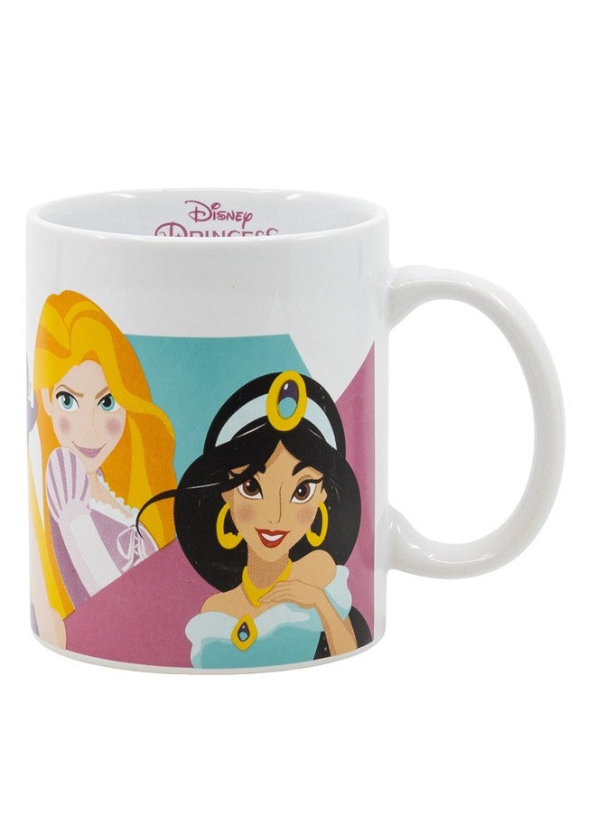 STOR STOR Disney Mug Ceramic Princess Bright And Bold 325Ml With Handle| Set Of 1 Pcs Tea/Coffee Round Shape| Microwave & Dishwasher Safe, Freezer Safe | Ideal For Daily Use Coffee, Tea,Color Multicolor  - Image 1
