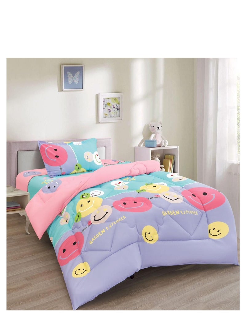 Ming Li Soft and fluffy medium fill 3-piece baby bedding comforter set, one size for boys and girls, printed and stitched pattern - Image 1