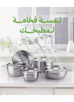 A Set Of 9 Pots And Pans Cooking Utensils With An Elegant Design Black-Silver - pzsku/ZE9569B85A243731FE744Z/45/_/1740913664/fea970ba-b1d8-4898-8674-5398bff9467c