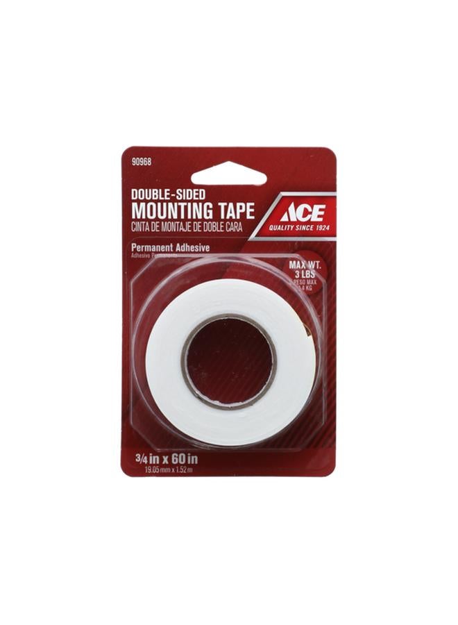 آيس شريط تثبيت مزدوج الجوانب أبيض 3/4 × 60 بوصة