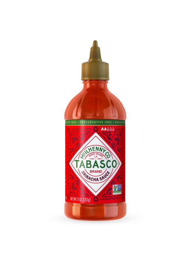 Tabasco Brand Sriracha Sauce, Medium Hot Sauce, Easy-to-Squeeze Bottle, Thai-Style with Louisiana Twist, Rich & Bold Flavor, Great on Stir-Fry, Teriyaki, & More, 11 Oz (Pack of 1) - Image 1