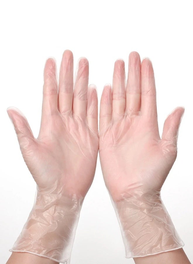 Disposable Transparent PVC Gloves – 100 Pieces – Food Grade – M Size - Image 2