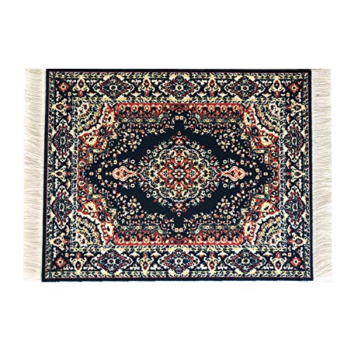 Inusitus Set of 4 Dollhouse Area Rugs Miniature Carpet Accessories for Doll Houses 6 x 4 Inch Rectangular Floor Dcor Oriental Style - Image 5
