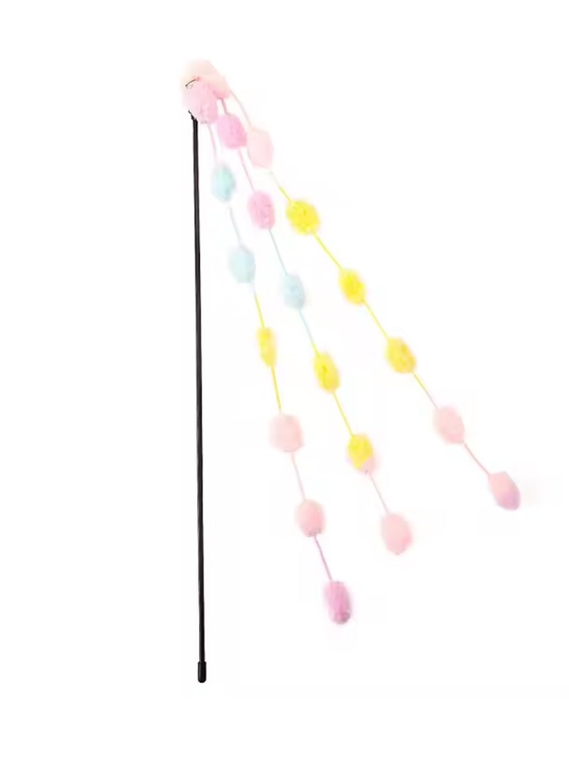 Plush Ball Cat Teaser Wand Toy for Cats