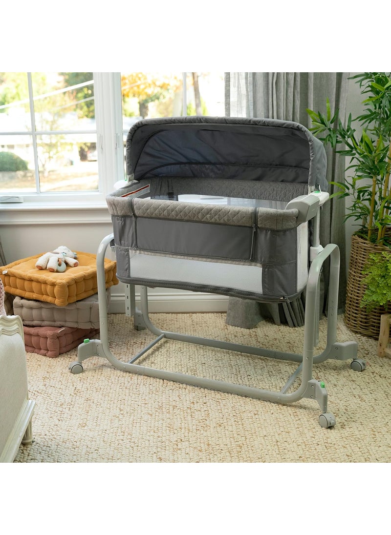 ingenuity Ingenuity Dream Hero Starlight 3in1 CoSleeping Bassinet and Crib  Lume Grey Unisex Newborn to 12 Months  - Image 2