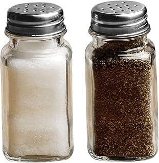 Circleware Yorkshire Glass Salt and Pepper Shakers, Set of 2, 2.85 oz, Clear - Image 1