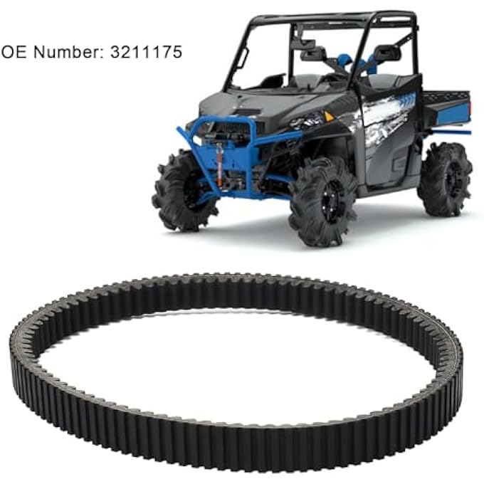 DRIVE BELT, MOTORCYCLE CLUTCH TRANSMISSION BELT, COMPATIBLE WITH POLARIS RANGER CREW 1000 2015-2018, 11175 UTV CLUTCH BELT, HEAT RESISTANT POWER TRANSMISSION REPLACEMENT - Image 4