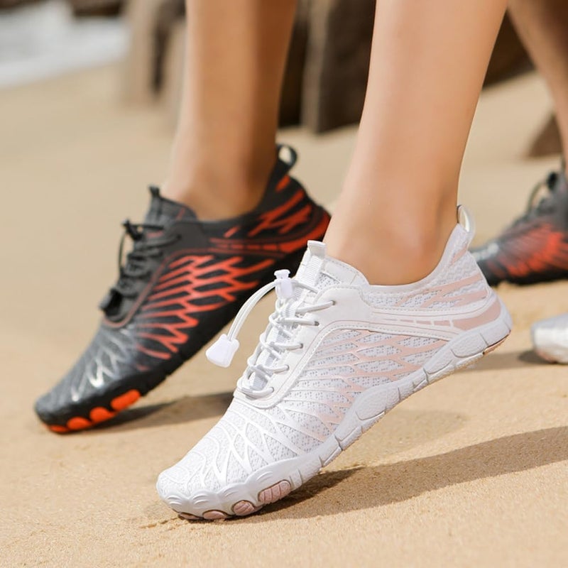 ELETON Hike Barefoot Shoes Womens Men Footwear,Pro-Healthy&Non-Slip Water Shoe for Women Men, Wide Toe Running Shoes Boots Sneakers Unisex White - Image 5