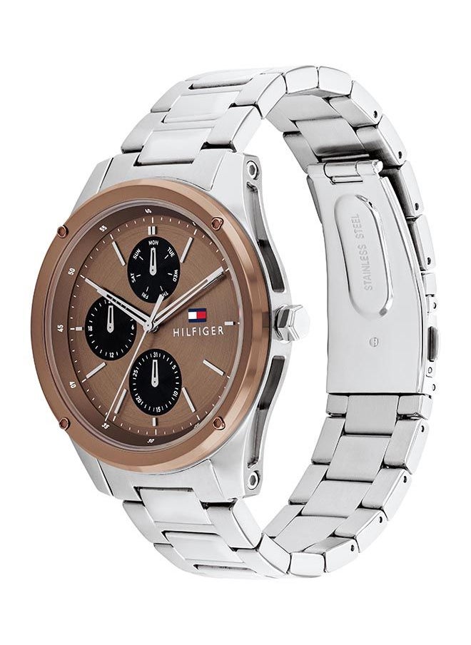TOMMY HILFIGER - ساعة يد رجالية بعقارب دائرية الشكل من الستانلس ستيل 1710533 - 43.5 ملم - Image 1