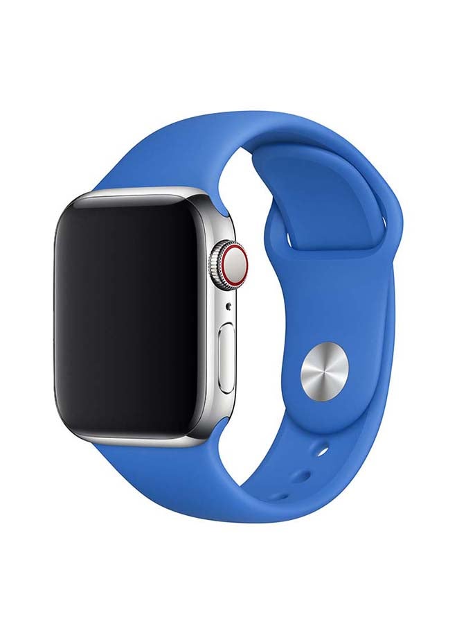 Perfii Replacement Band For Apple Watch Series 6/SE/5/4/3/2/1 40/38mm Capri Blue - Image 2