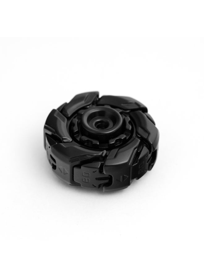 Clasico سبينر فidget معدني أسود فاخر - لعبة تخفيف التوتر الثقيلة للبالغين والمراهقين | دوران سلس، سبيكة متينة، أداة مكتبية رائعة - Image 2