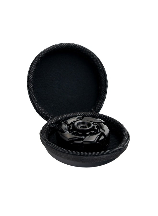 Clasico سبينر فidget معدني أسود فاخر - لعبة تخفيف التوتر الثقيلة للبالغين والمراهقين | دوران سلس، سبيكة متينة، أداة مكتبية رائعة - Image 4