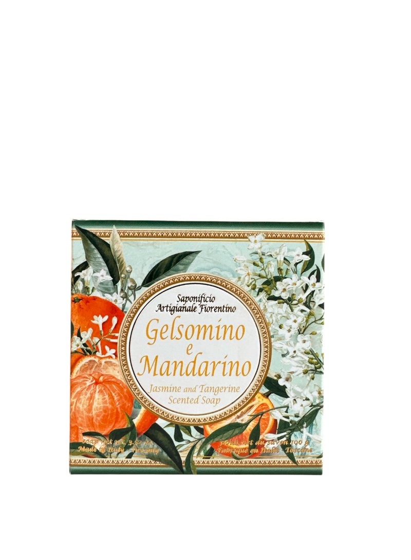 SAPONIFICIO ARTIGIANALE FIORENTINO Jasmine and Mandarin Soap (100g) - Image 2