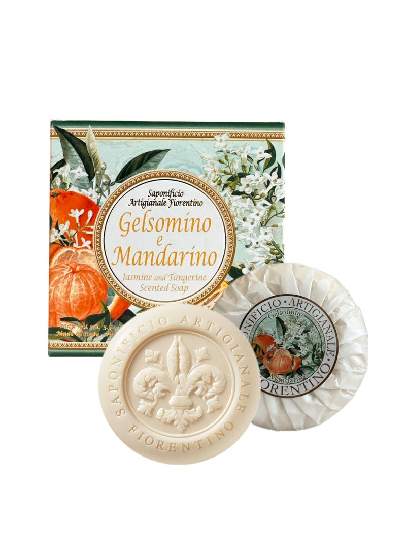 SAPONIFICIO ARTIGIANALE FIORENTINO Jasmine and Mandarin Soap (100g) - Image 1