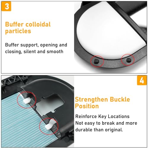 Abodvu Sun Visor Vanity Mirror Cover Compatible with Mini Cooper & Cooper S Clubman Hatchback Countryman F55 F56 F60 2015-2022,1PC Sun Visor Vanity Mirror Replacement for Left/Right Side,Black - Image 5