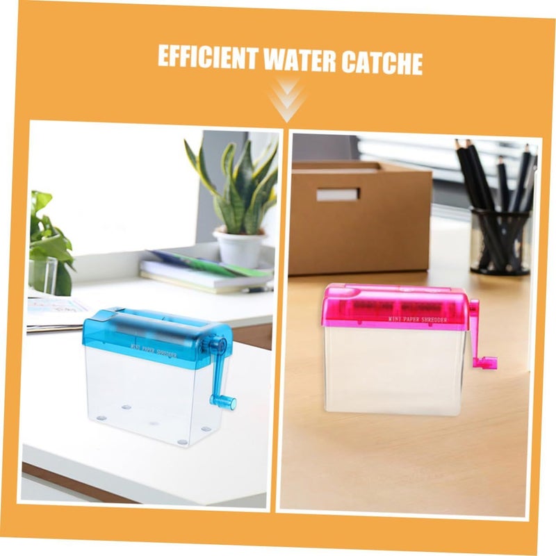 2 Pcs Mini Manual Paper Shredder Portable Hand Crank Desktop Paper Cutting Machine For Home Office School Personal Documents - Image 4