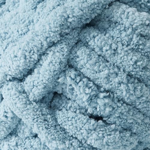Crafted By Catherine Chunky Chenille Yarn 6 Pack 8 oz 227 g 317 Yards Each Skein Slate Blue Gauge 7 Jumbo - Image 3