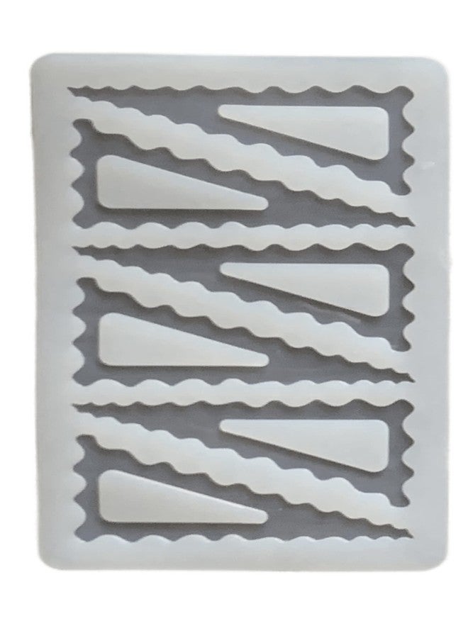 SHOAIB Triangle Shape Two Different Designs Chocolate Mould Cake Decorating Chocolate garnishing Sheet Triangle Design Silicone Chocolate Mould - Image 2