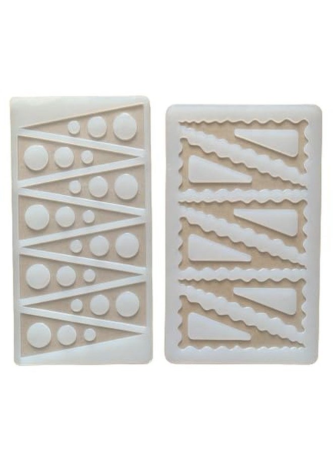 SHOAIB Triangle Shape Two Different Designs Chocolate Mould Cake Decorating Chocolate garnishing Sheet Triangle Design Silicone Chocolate Mould - Image 1