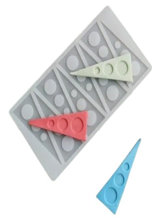 SHOAIB Triangle Shape Two Different Designs Chocolate Mould Cake Decorating Chocolate garnishing Sheet Triangle Design Silicone Chocolate Mould - Image 3