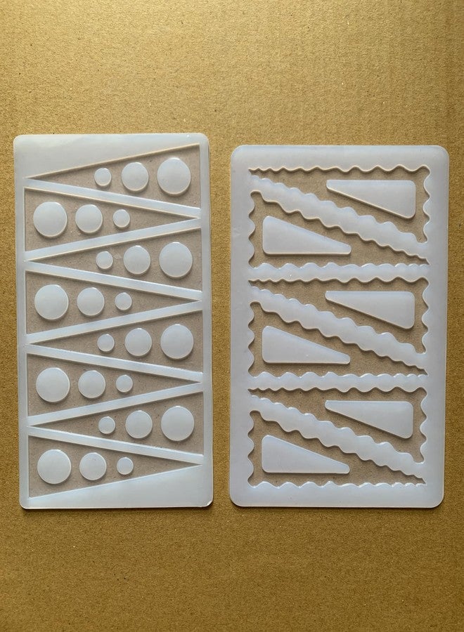 SHOAIB Triangle Shape Two Different Designs Chocolate Mould Cake Decorating Chocolate garnishing Sheet Triangle Design Silicone Chocolate Mould - Image 4