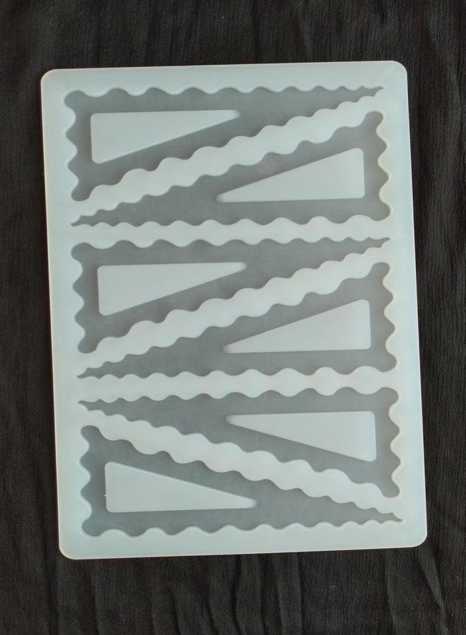 SHOAIB Triangle Shape Two Different Designs Chocolate Mould Cake Decorating Chocolate garnishing Sheet Triangle Design Silicone Chocolate Mould - Image 5