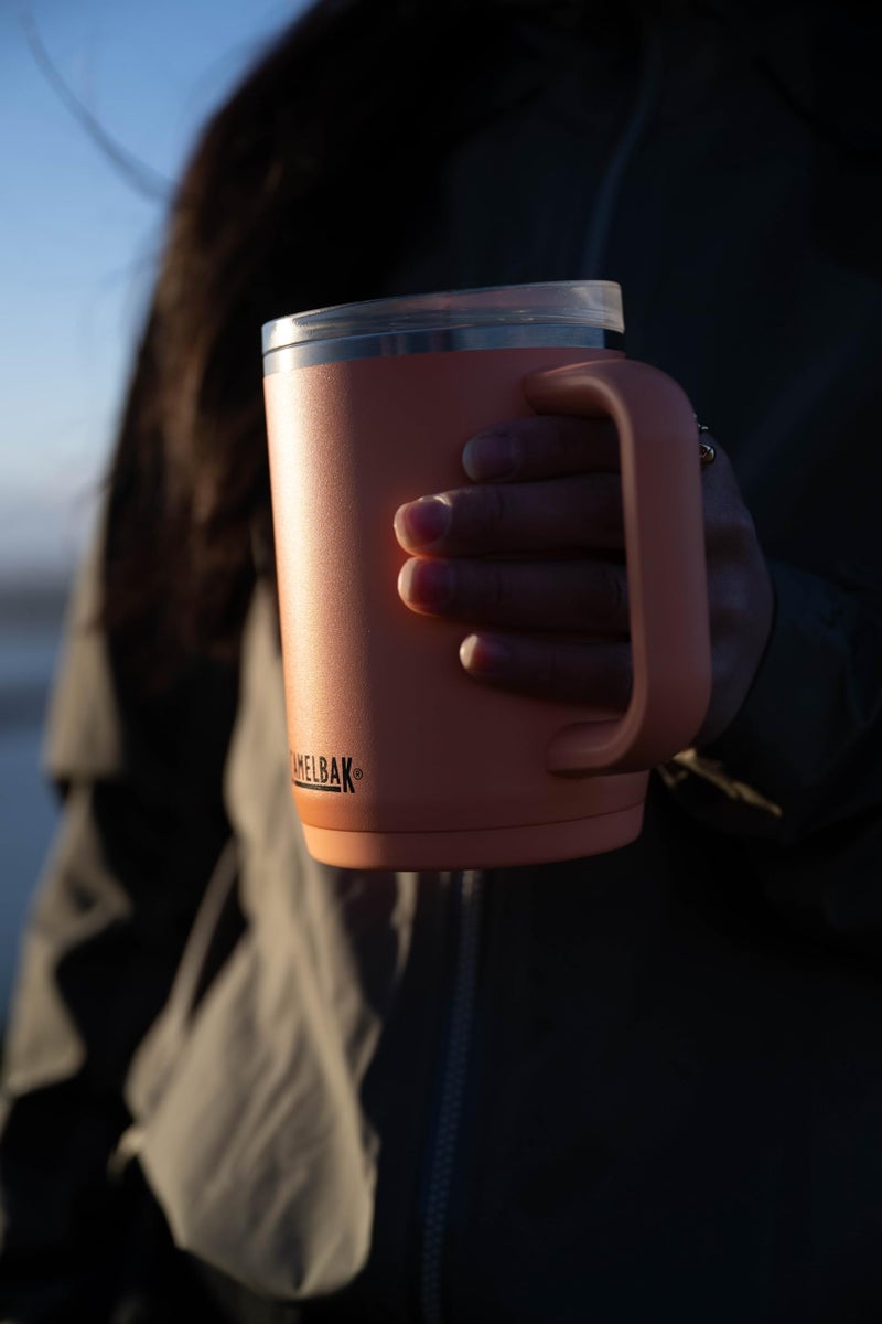 CamelBak Thrive Leak-Proof 16 oz Mug, Insulated Stainless Steel - For travel, coffee, tea, hot beverages - Spill Proof - Cup-holder Compatible, Moss - Image 4