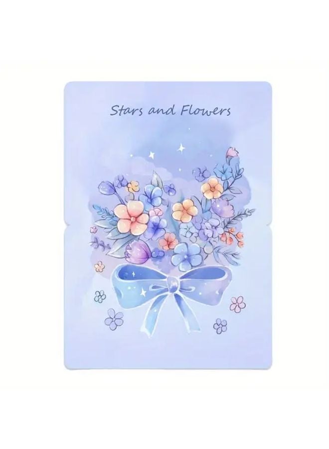 60 قطعة من بطاقات التهنئة ثلاثية الأبعاد بالزهور المرسومة بالزيت لحفلات الزفاف واليوم الميلادي والذكرى السنوية - Image 3