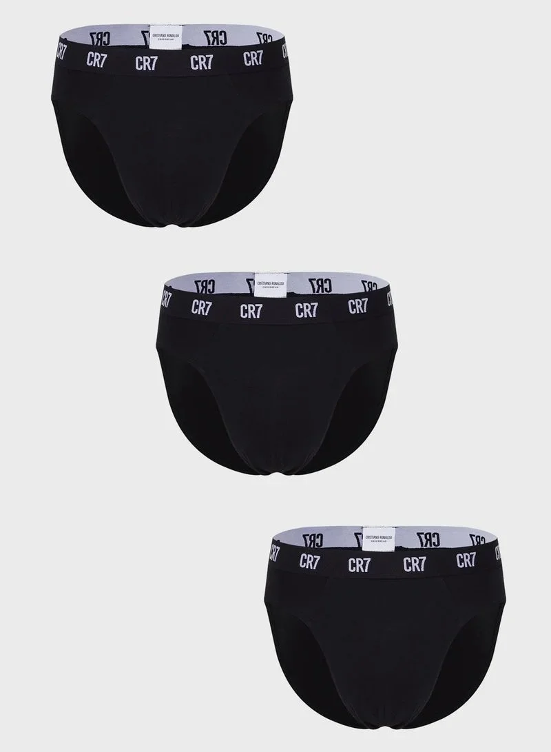 CR7  CR7 Basic Organic Cotton Briefs for Men – 3-Pack | Soft, Breathable, Everyday Comfort Underwear for Men | Best Price UAE