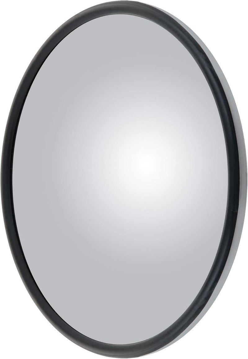 RETRAC 610673 8-Inch Stainless Steel Center-Mount Convex Mirror Head with J-Bracket, Universal Driver or Passenger Side Shock rubber edge - Image 1
