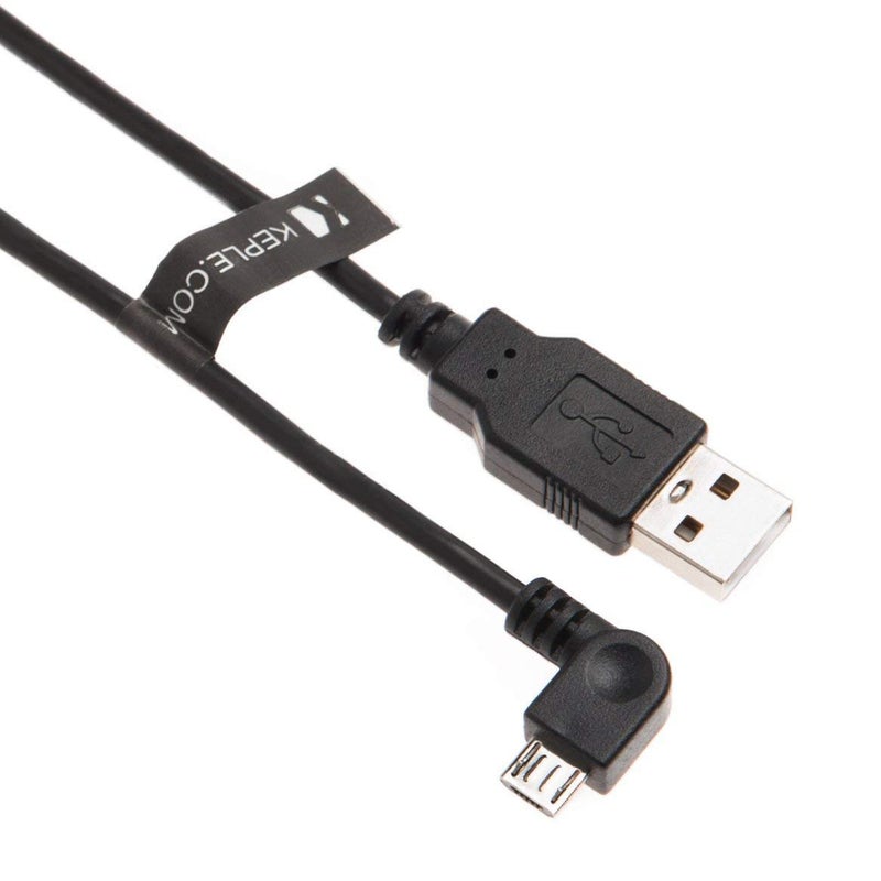Keple Right Angle Micro USB Cable in Car Cord Charging for Tomtom Go 820 Live / 5200, 6000 / Start 20, 25, 30, 35, 40, 50, 60 / VIA 1535, 1605, 135, 120, 125, 130, 135 GPS Sat Nav | Tom Tom 90 Degree (3ft) - Image 5