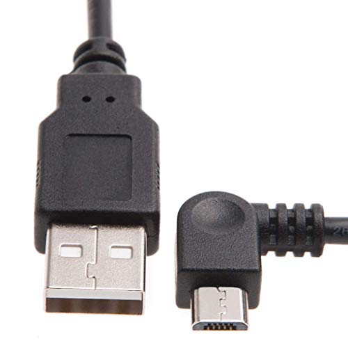 Keple Right Angle Micro USB Cable in Car Cord Charging for Tomtom Go 820 Live / 5200, 6000 / Start 20, 25, 30, 35, 40, 50, 60 / VIA 1535, 1605, 135, 120, 125, 130, 135 GPS Sat Nav | Tom Tom 90 Degree (3ft) - Image 2