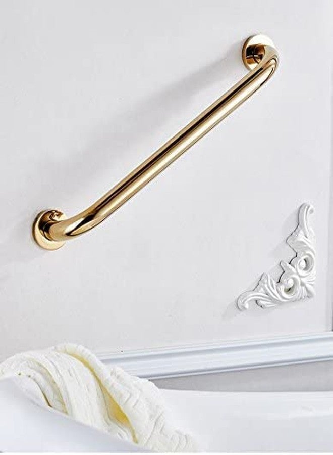 قضيب إمساك نحاسي 700Brass بطول 9 بوصات لسلامة الاستحمام في الفنادق/الموتيلات/المنازل، مصنوع من النحاس الصلب المصقول بالذهب، هيكل متين، مسند ذراع، درابزين لحوض الاستحمام - Image 4