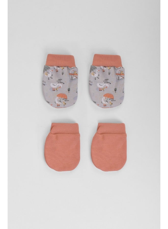Junior Baby Girls Printed Mittens P/2 - Image 1