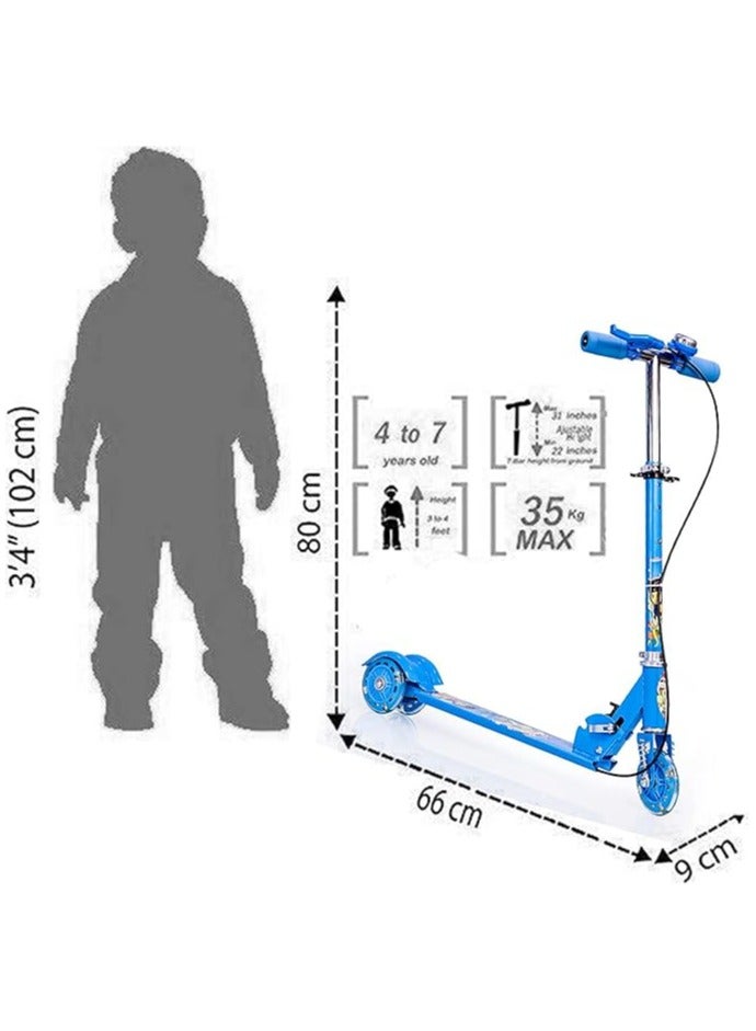 Ozoy Road Runner Kick Scooter for Kids Ages 3-14 Years Old Boy Girl with 3 Wheel LED Lights, Adjustable Level Handlebar & Foldable Design & Lean-to-Steer - Image 4