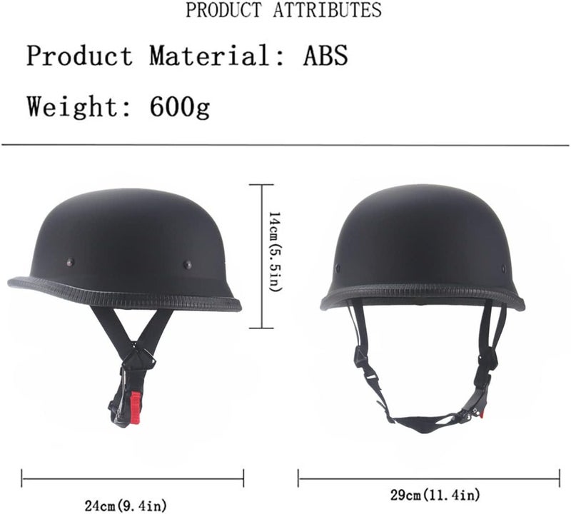 SanQing German Style Motorcycle Helmet, Adult Half Helmet Open Face DOT Approved, Motorcycle Cruiser Scooter Cool Helmet - Image 5