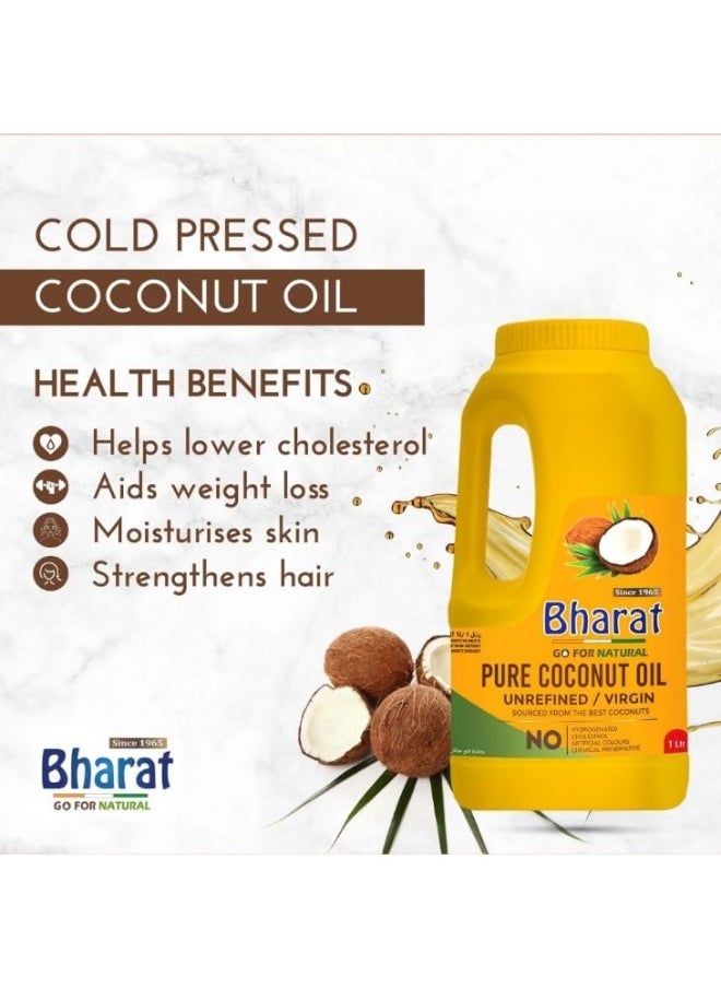 Bharat Bharat Pure Coconut Oil 2 Litre | Unrefined | Sourced from the Best Coconuts | Edible for Cooking  - Image 4