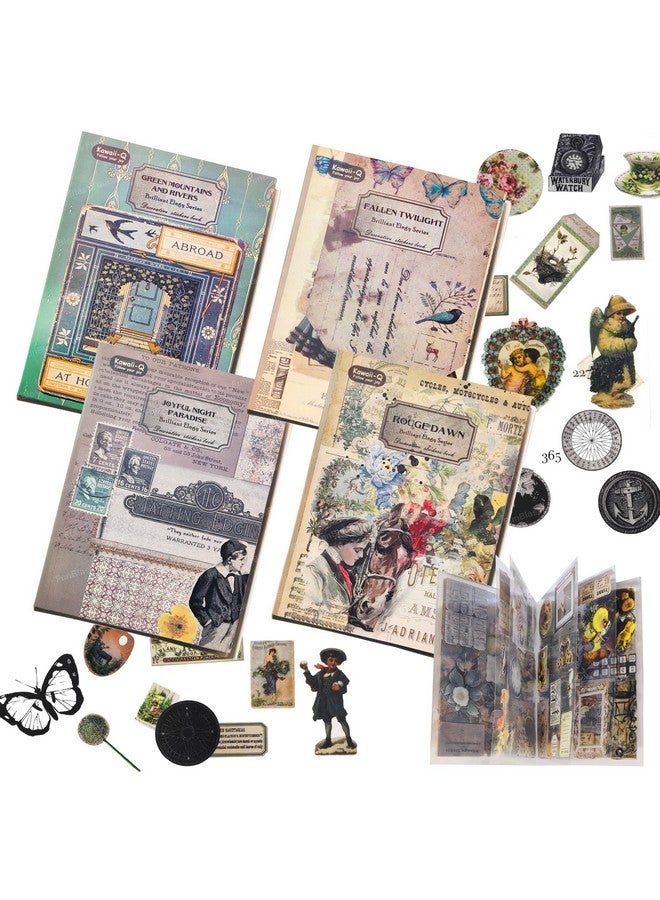 فنبلاست مجموعة ملصقات فن بلاست - 80 ورقة/أكثر من 600 ملصق مجلة ورقية، كتاب ملصقات زخرفية، ملصقات للمشروع، ملصقات على الطراز الأمريكي، مجلات، سكرابوكينغ (عبوة من 4 قطع) - Image 1