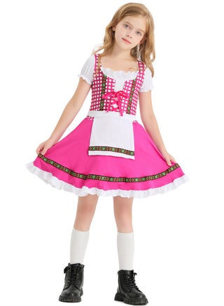 German traditional festival suit pink plaid print national performance costume - pzsku/ZE957EBE74A627A982438Z/45/_/1740303909/f1bd1371-99ab-4d70-b435-5df3caef276f