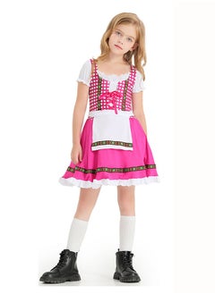 Al Aoyama German traditional festival suit pink plaid print national performance costume  - Image 3