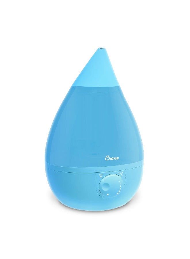Crane Ultrasonic Cool Mist Humidifier for Bedroom, Baby Nursery, Kids Room, Plants, or Office, Large 1 Gallon Tank, Filter Optional, Aqua - Image 1