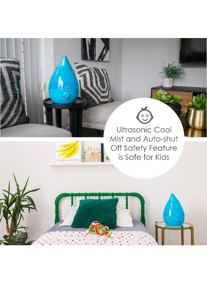 Crane Ultrasonic Cool Mist Humidifier for Bedroom, Baby Nursery, Kids Room, Plants, or Office, Large 1 Gallon Tank, Filter Optional, Aqua - Image 3