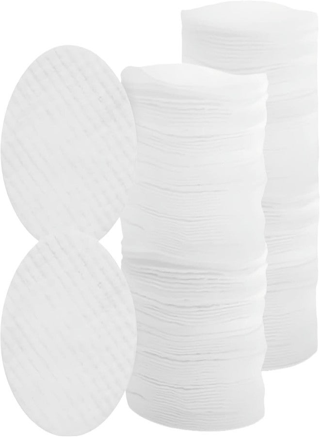 Pxiryanlow 100 Pcs White Soft Facial Pads Round Shape Face Cleansing Pads, Disposable Non-Woven Fabric, for Makeup Removing Blending and Skin Toner Applying Cotton Balls and Swabs, 2.36 Inches - Image 1