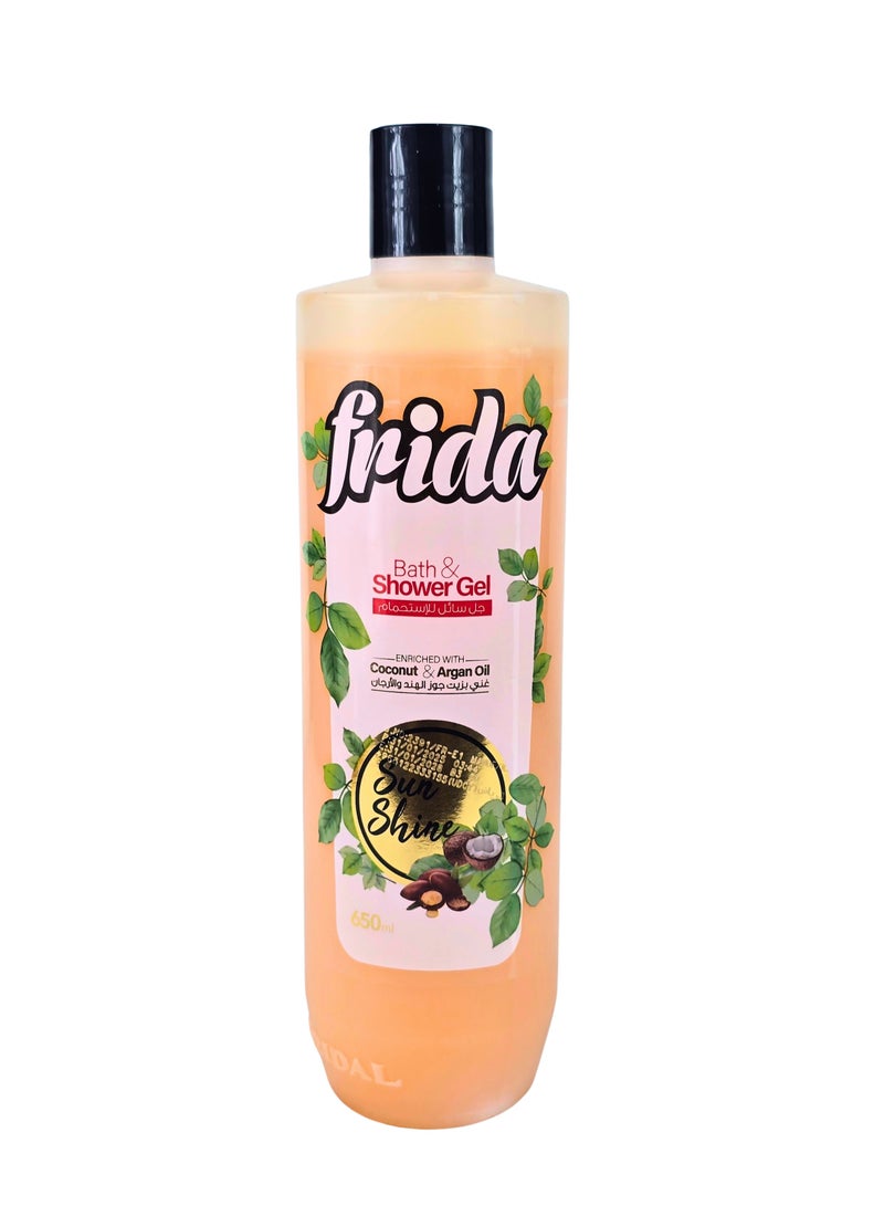 جل استحمام فريدا - شمسية | غني بزيت جوز الهند وزيت الأرجان 650مل