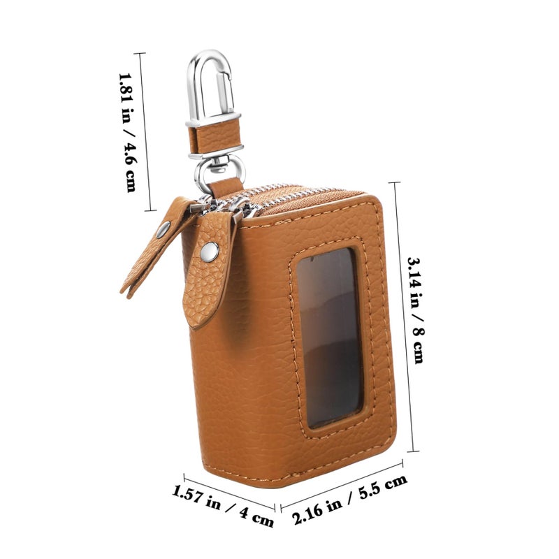 4 Pack Car Key Holder Pouch Case with Zipper Small Keychain Bag - Image 5