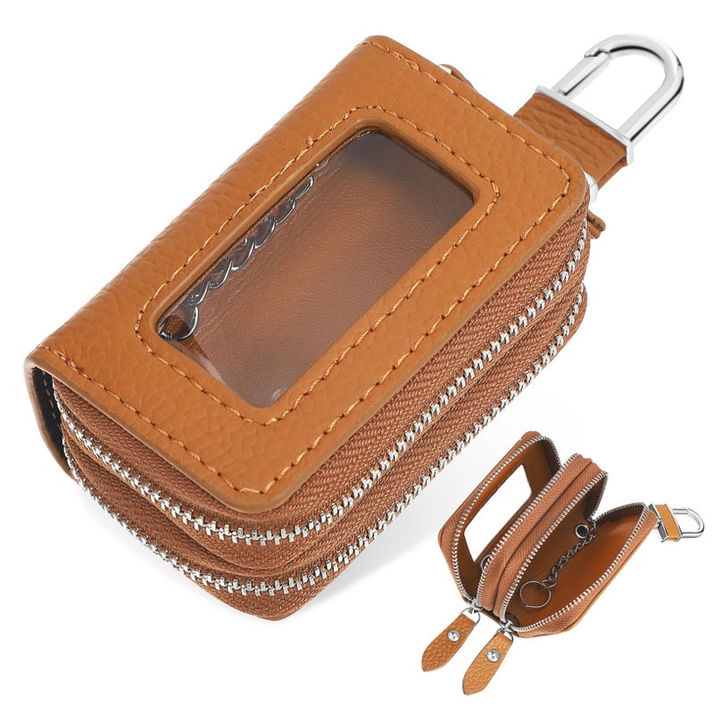 4 Pack Car Key Holder Pouch Case with Zipper Small Keychain Bag - Image 3