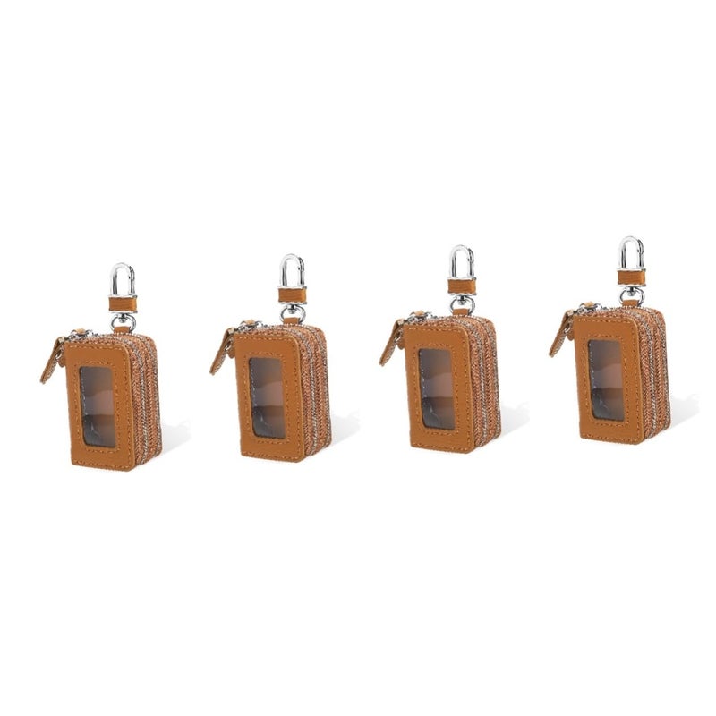 4 Pack Car Key Holder Pouch Case with Zipper Small Keychain Bag - Image 2